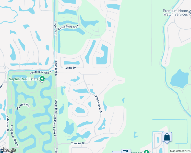 map of restaurants, bars, coffee shops, grocery stores, and more near 3111 Santorini Court in Naples