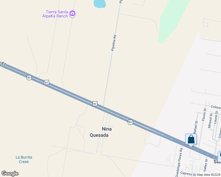 map of restaurants, bars, coffee shops, grocery stores, and more near 36 Pipeline Road in Rio Grande City