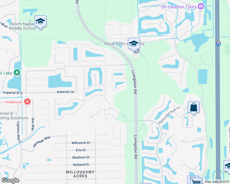 map of restaurants, bars, coffee shops, grocery stores, and more near 15679 Marcello Circle in Naples