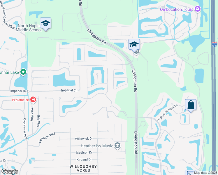 map of restaurants, bars, coffee shops, grocery stores, and more near 15776 Marcello Circle in Naples
