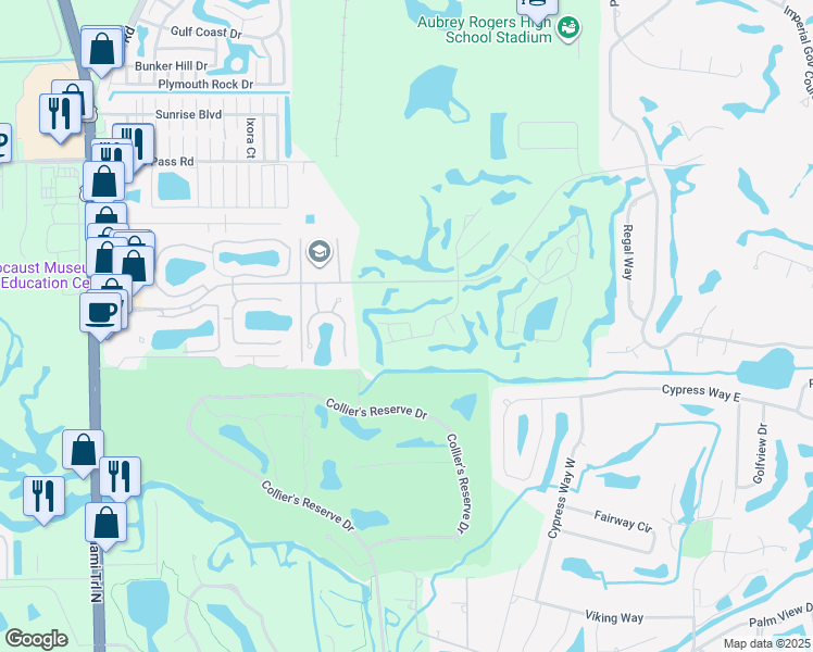 map of restaurants, bars, coffee shops, grocery stores, and more near 13204 Wedgefield Drive in Naples