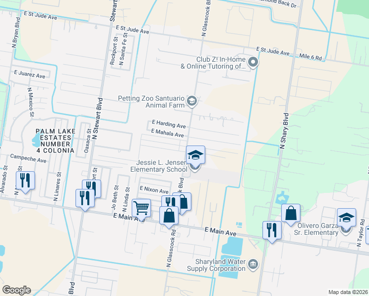 map of restaurants, bars, coffee shops, grocery stores, and more near 3304 Diamondhead Avenue in Mission