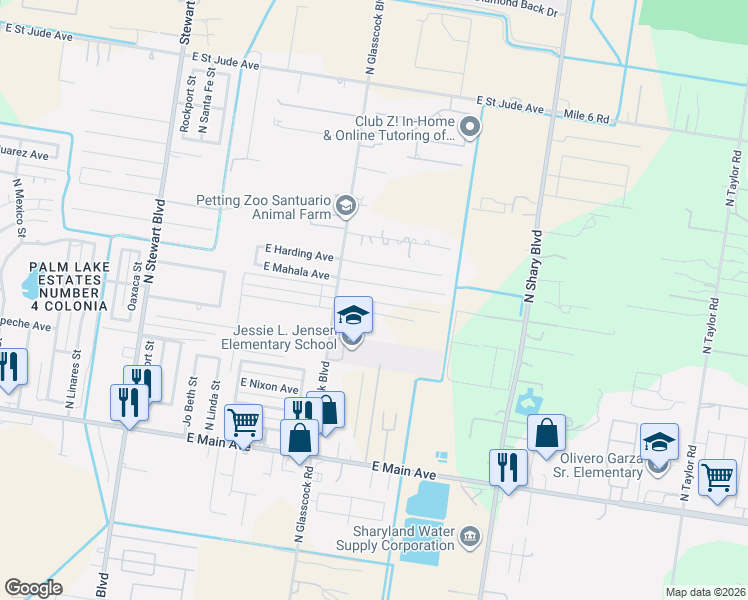 map of restaurants, bars, coffee shops, grocery stores, and more near 3606 East Mahala Avenue in Alton