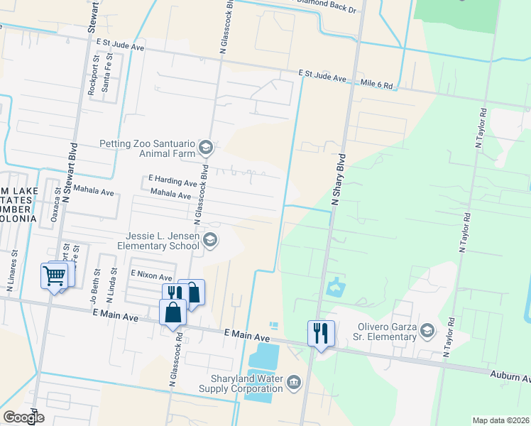 map of restaurants, bars, coffee shops, grocery stores, and more near 3802 Mahala Avenue in Mission