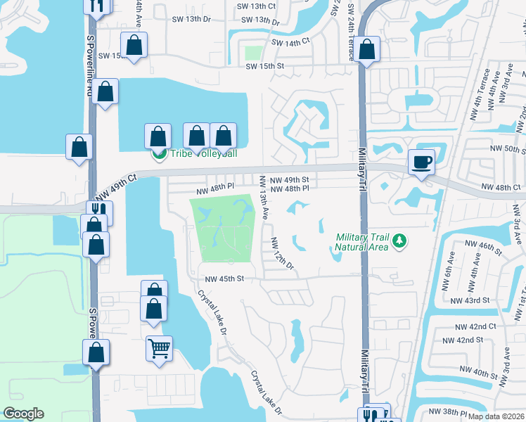 map of restaurants, bars, coffee shops, grocery stores, and more near 4811 Northwest 13th Avenue in Pompano Beach