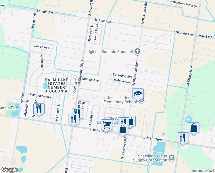 map of restaurants, bars, coffee shops, grocery stores, and more near 3005 East Diamondhead Avenue in Mission