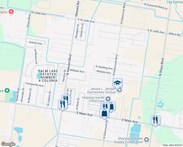 map of restaurants, bars, coffee shops, grocery stores, and more near 3005 East Diamondhead Avenue in Mission