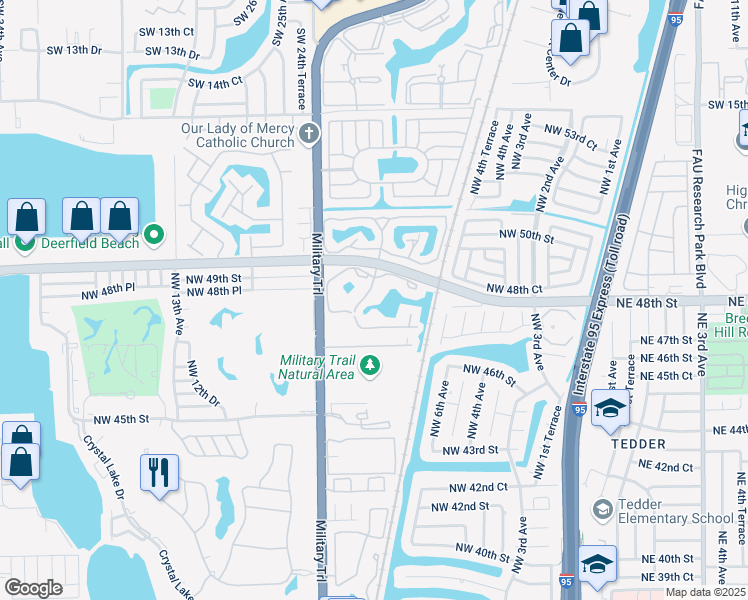 map of restaurants, bars, coffee shops, grocery stores, and more near 680 Cypress Club Way in Pompano Beach