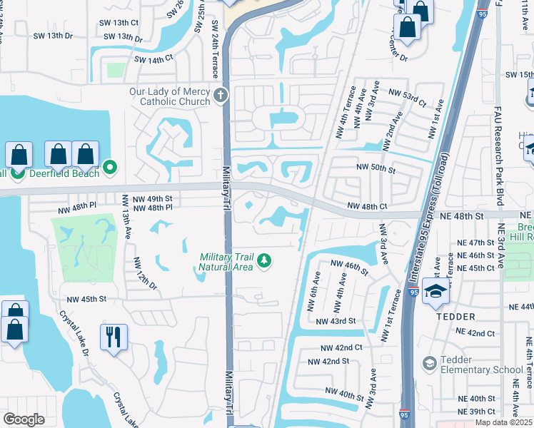 map of restaurants, bars, coffee shops, grocery stores, and more near 680 Cypress Club Way in Pompano Beach