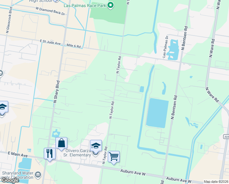 map of restaurants, bars, coffee shops, grocery stores, and more near 6719 North Taylor Road in Mission