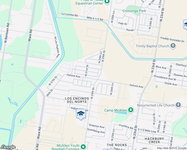 map of restaurants, bars, coffee shops, grocery stores, and more near 2913 Princeton Avenue in McAllen