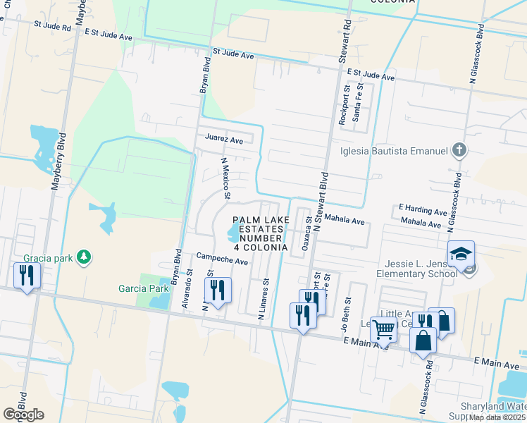 map of restaurants, bars, coffee shops, grocery stores, and more near 802 North Montemorelos Drive in Alton