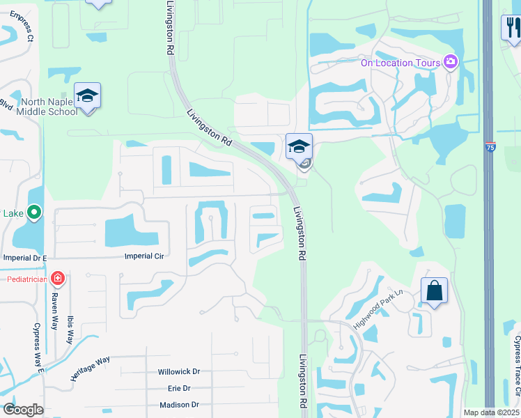 map of restaurants, bars, coffee shops, grocery stores, and more near 15894 Marcello Circle in Naples