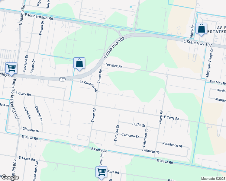 map of restaurants, bars, coffee shops, grocery stores, and more near 7003 Jo Din Drive in Edinburg