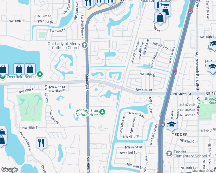 map of restaurants, bars, coffee shops, grocery stores, and more near 680 Cypress Club Way in Pompano Beach