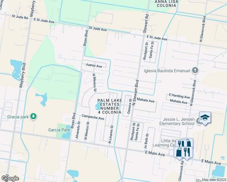 map of restaurants, bars, coffee shops, grocery stores, and more near 802 North Montemorelos Drive in Alton