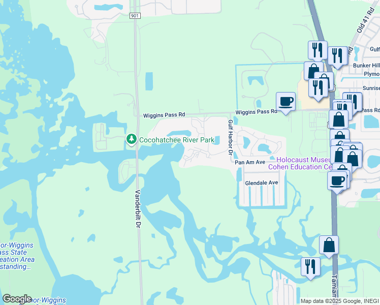 map of restaurants, bars, coffee shops, grocery stores, and more near 420 Cove Tower Drive in Naples