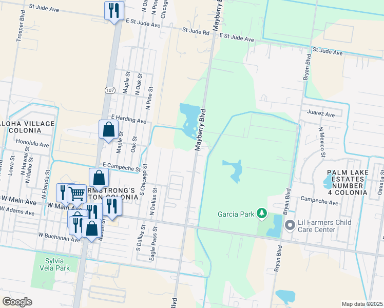 map of restaurants, bars, coffee shops, grocery stores, and more near 623 North Mayberry Boulevard in Alton