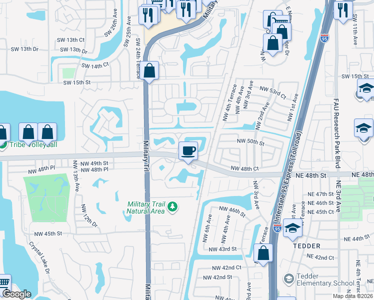 map of restaurants, bars, coffee shops, grocery stores, and more near 1872-1898 Discovery Drive in Deerfield Beach