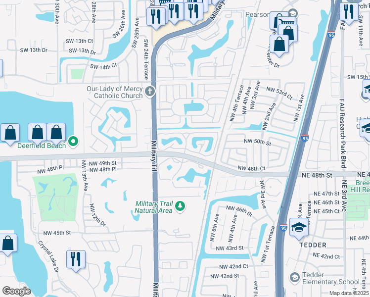map of restaurants, bars, coffee shops, grocery stores, and more near 1872 Discovery Drive in Deerfield Beach