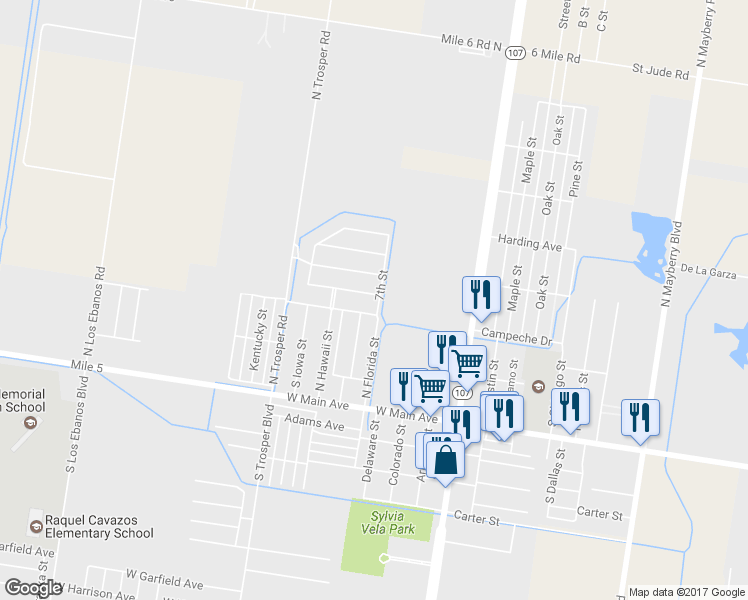 map of restaurants, bars, coffee shops, grocery stores, and more near 404 Honolulu Avenue in Mission