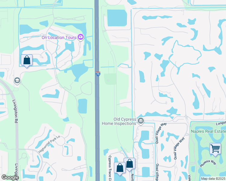 map of restaurants, bars, coffee shops, grocery stores, and more near 3495 Laurelgreens Lane South in Naples