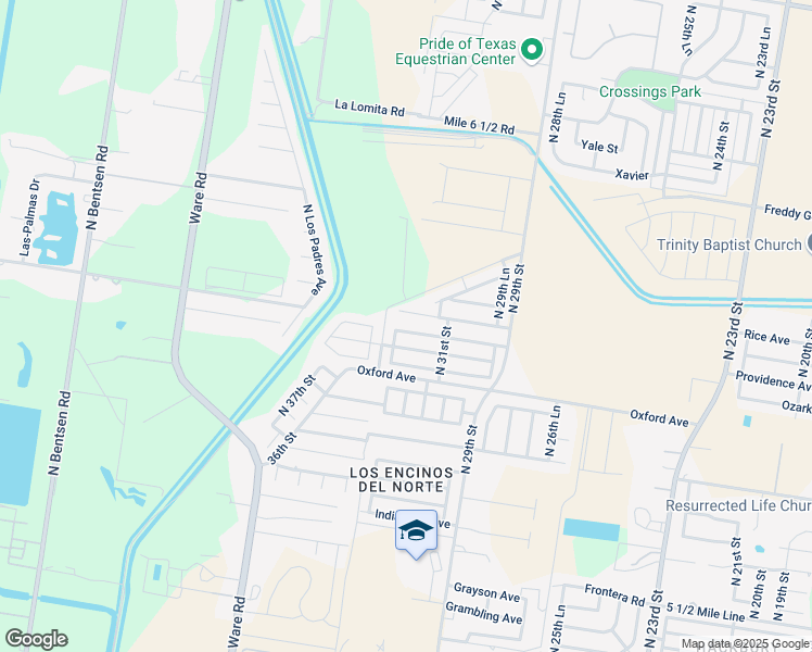 map of restaurants, bars, coffee shops, grocery stores, and more near 3212 Providence Avenue in McAllen