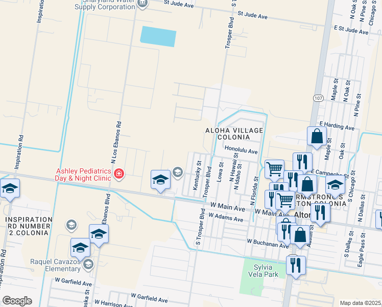 map of restaurants, bars, coffee shops, grocery stores, and more near 414 Louisiana Street in Alton