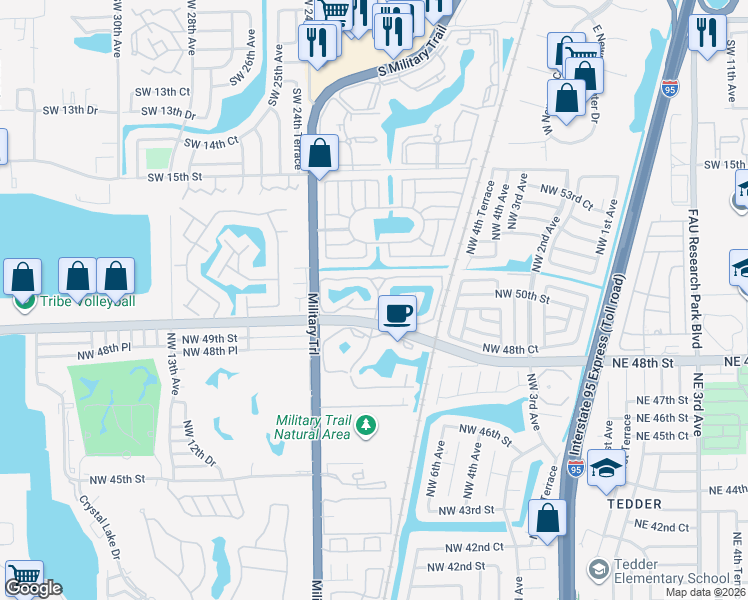 map of restaurants, bars, coffee shops, grocery stores, and more near 1872-1898 Discovery Drive in Deerfield Beach