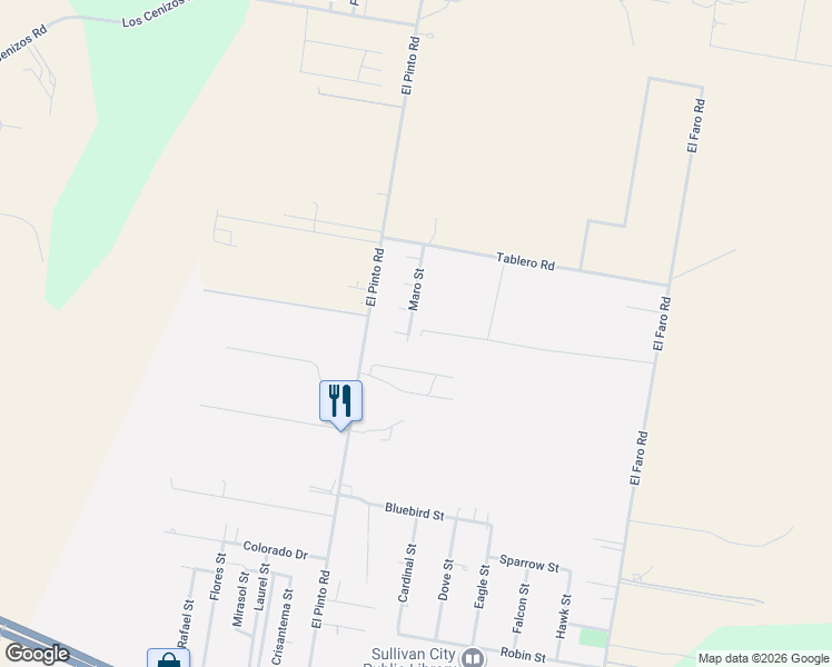 map of restaurants, bars, coffee shops, grocery stores, and more near 1010 Maro Street in Sullivan City