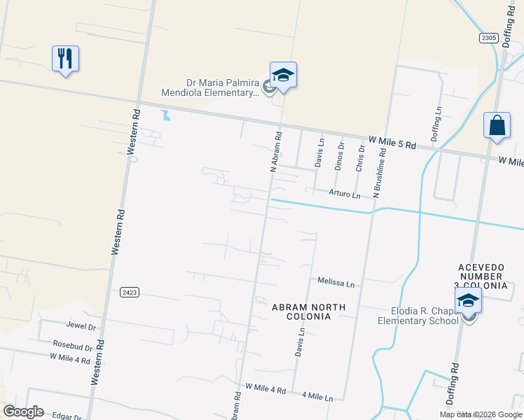 map of restaurants, bars, coffee shops, grocery stores, and more near 5921 Abram Road in Mission