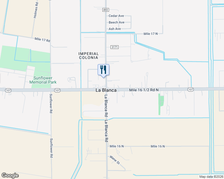 map of restaurants, bars, coffee shops, grocery stores, and more near in La Blanca