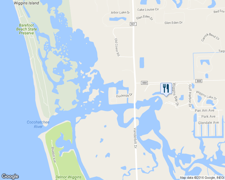 map of restaurants, bars, coffee shops, grocery stores, and more near 445 Dockside Drive in Naples