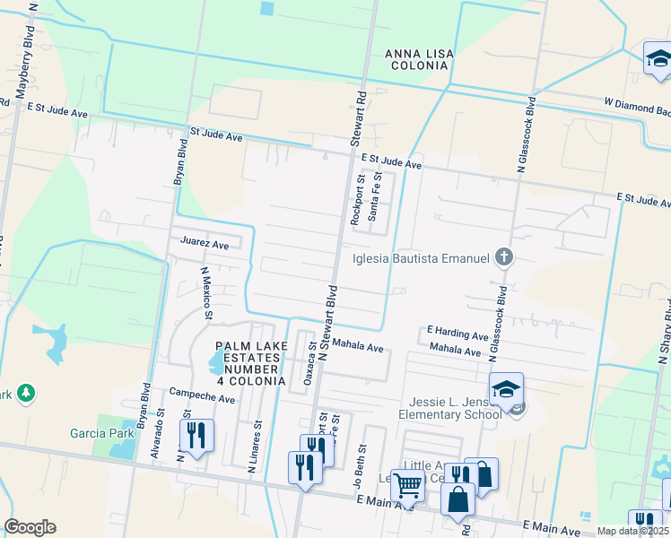 map of restaurants, bars, coffee shops, grocery stores, and more near 1204 North Stewart Boulevard in Alton