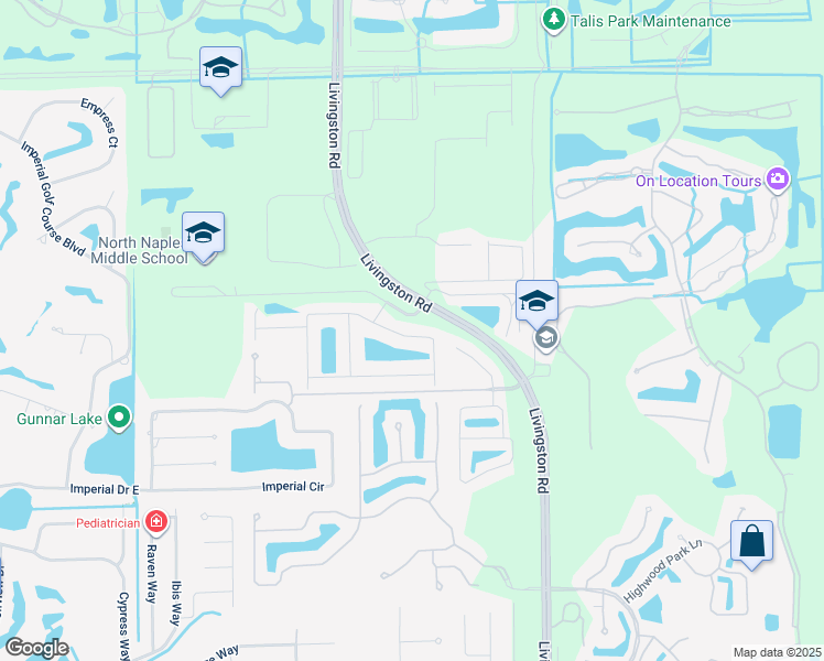 map of restaurants, bars, coffee shops, grocery stores, and more near 16113 Camden Lakes Circle in Naples
