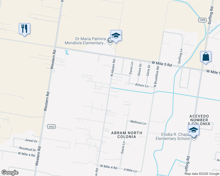 map of restaurants, bars, coffee shops, grocery stores, and more near 5921 Abram Road in Mission
