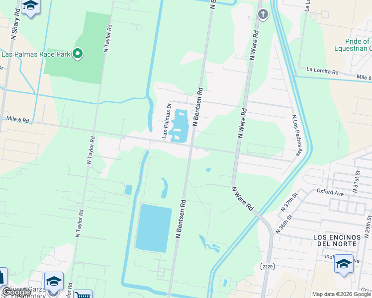 map of restaurants, bars, coffee shops, grocery stores, and more near 4401 6 Mile Line in McAllen