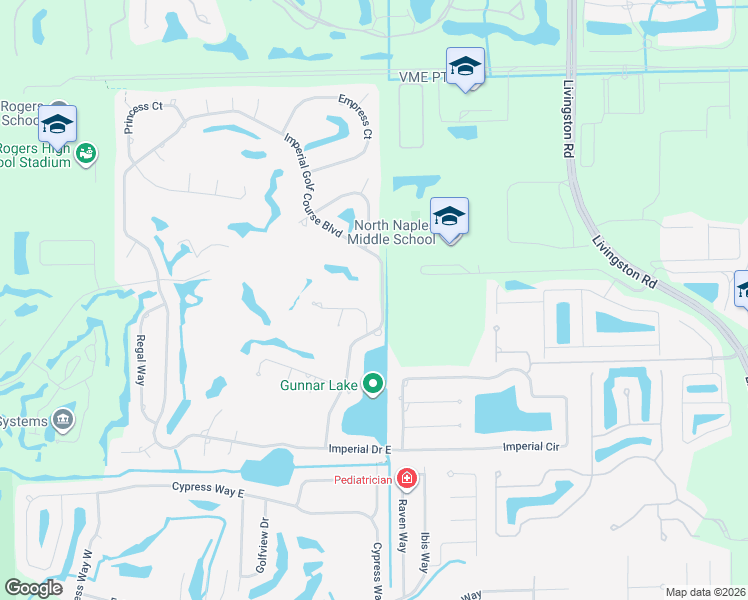 map of restaurants, bars, coffee shops, grocery stores, and more near 2002 Imperial Golf Course Boulevard in Naples