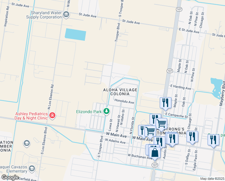map of restaurants, bars, coffee shops, grocery stores, and more near 703 North Ala Moana Avenue in Alton