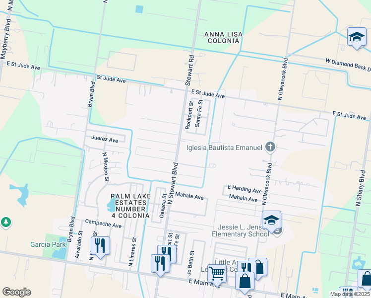 map of restaurants, bars, coffee shops, grocery stores, and more near 1204 North Stewart Boulevard in Alton