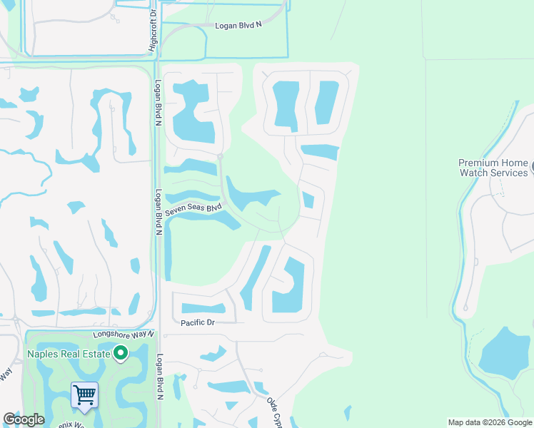 map of restaurants, bars, coffee shops, grocery stores, and more near 3570 Beaufort Court in Naples