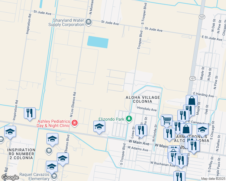 map of restaurants, bars, coffee shops, grocery stores, and more near 721 North Trosper Boulevard in Mission