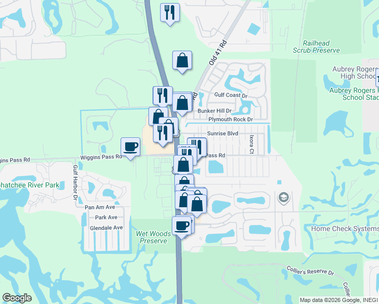 map of restaurants, bars, coffee shops, grocery stores, and more near 2003 Tyler Court in Naples