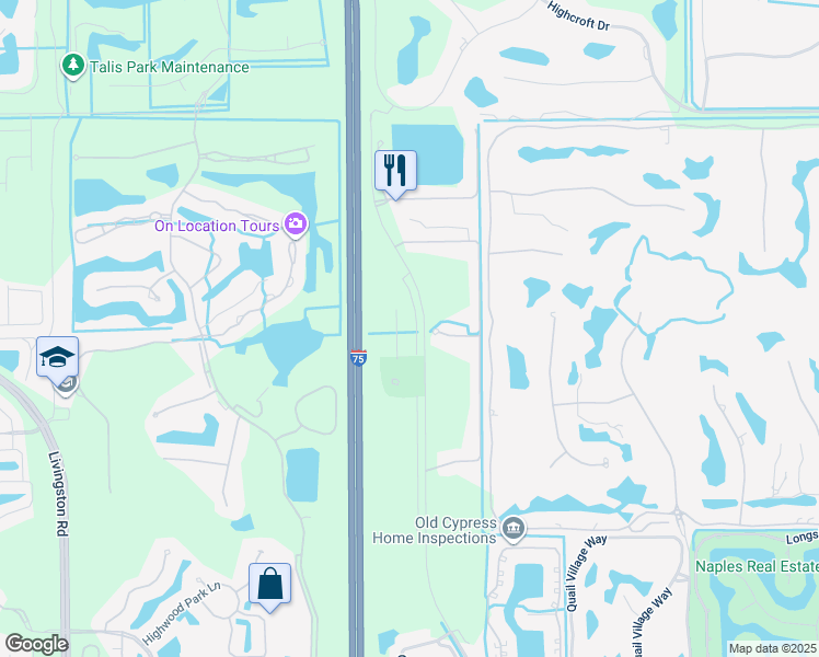 map of restaurants, bars, coffee shops, grocery stores, and more near 3565 Laurel Greens Lane North in Naples