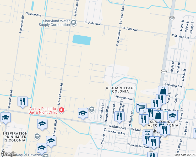 map of restaurants, bars, coffee shops, grocery stores, and more near 721 North Trosper Boulevard in Mission