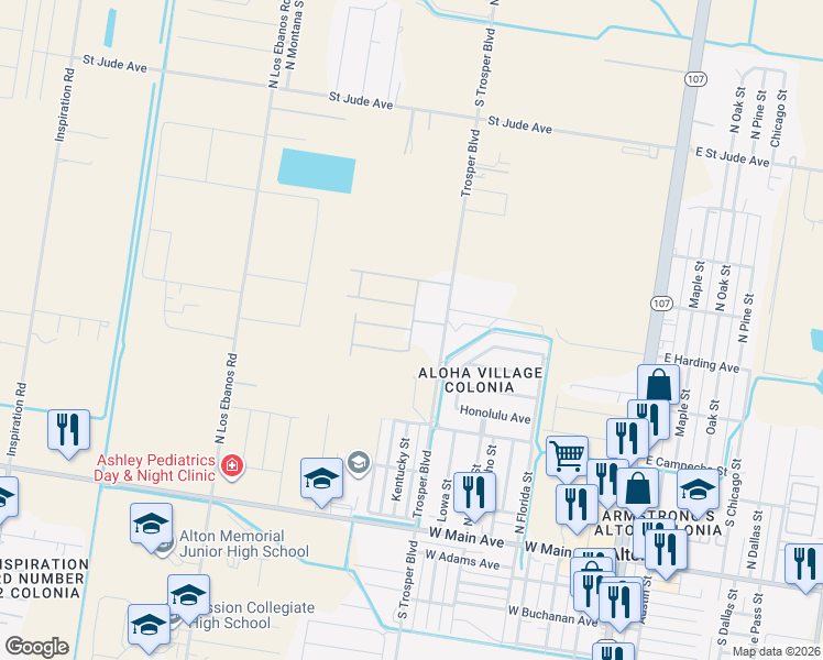map of restaurants, bars, coffee shops, grocery stores, and more near 808 South Trosper Boulevard in Mission