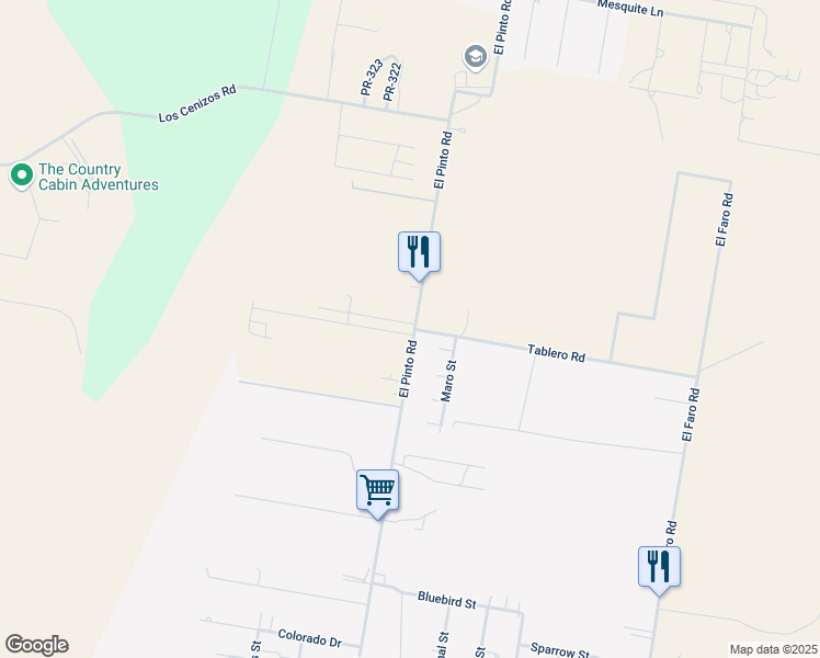map of restaurants, bars, coffee shops, grocery stores, and more near 1120 El Pinto Road in Sullivan City
