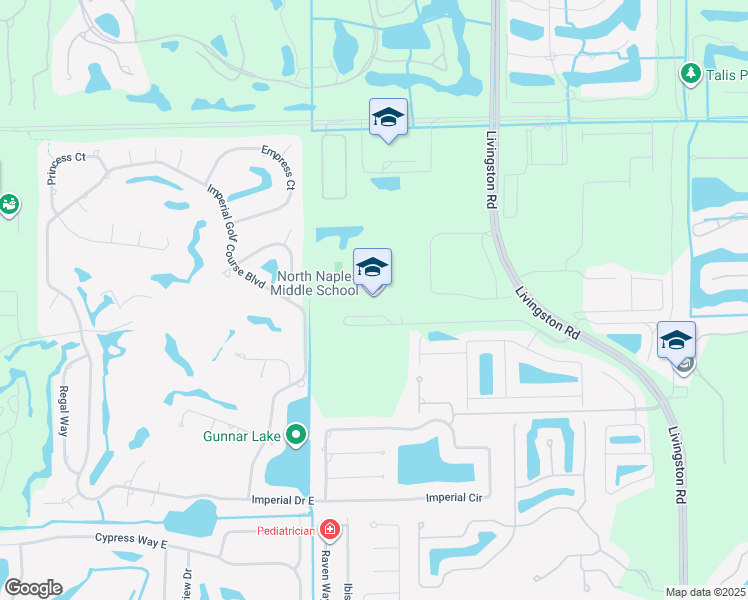 map of restaurants, bars, coffee shops, grocery stores, and more near 16165 Learning Lane in Naples