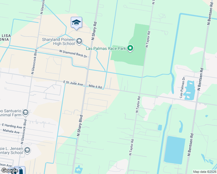 map of restaurants, bars, coffee shops, grocery stores, and more near 2513 6 Mile line in Mission