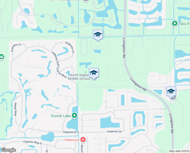 map of restaurants, bars, coffee shops, grocery stores, and more near 16165 Learning Lane in Naples